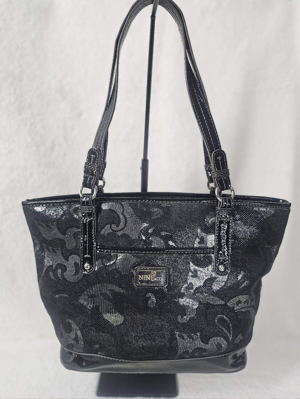 Nine & Co Black And Silver Tote Bag